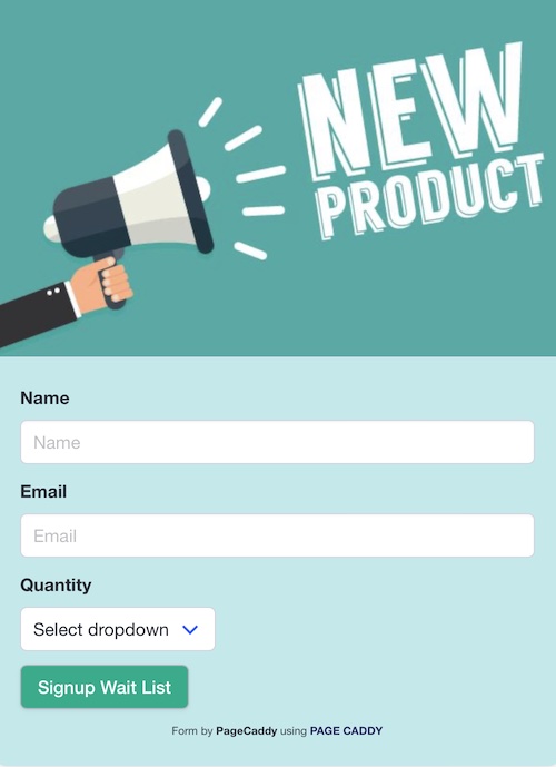 New Product Launch List Form Builder